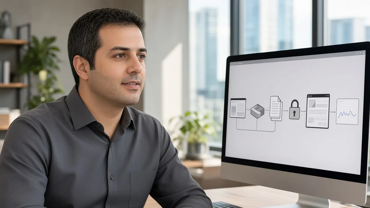 Sean Mehrabi reviewing the path from an AI prototype to a monitored application.